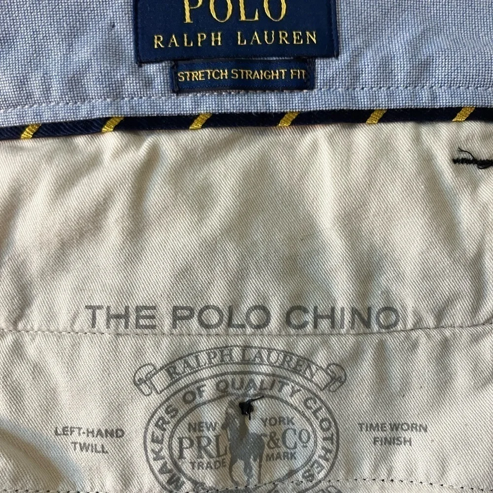 POLO Ralph Lauren Stretch Straight Fit Classic Cotton Twill Pants Black 35x30”
